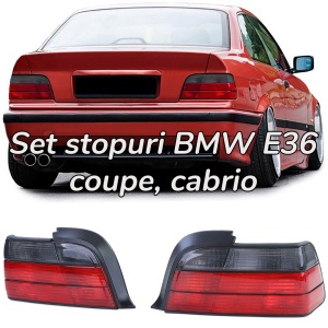 Stopuri BMW E36 coupe cabrio rosu fumuriu