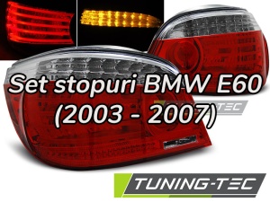 Stopuri BMW E60 LED rosu clar