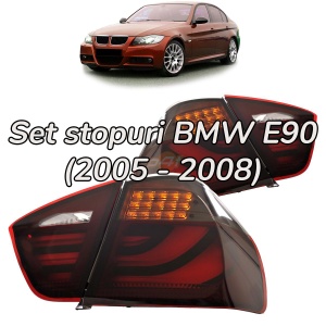 Stopuri BMW E90 NFL LED BAR rosu fumuriu