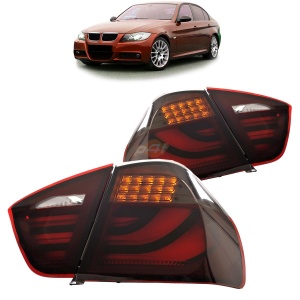Stopuri BMW E90 NFL LED BAR rosu fumuriu - Img 1