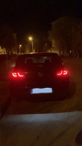 Stopuri VW Golf 5 hatchback Dark Red Cherry rosu fumuriu LED - Img 4