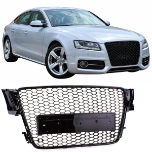 Grila Audi A5 8T (2007 - 2011) RS look negru lucios PDC