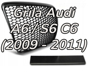 Grila Audi A6 C6 (2009 - 2011) 'RS Style' negru mat
