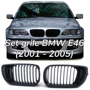 Grila BMW E46 FL (2001 - 2005) negru mat