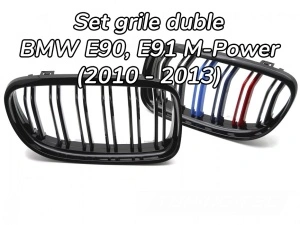 Grila dubla BMW E90 E91 FL LCI M-Power