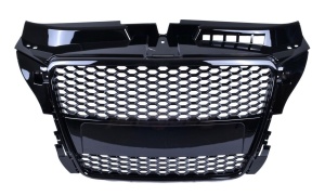 Grila fara emblema Audi A3 8P (2008 - 2012) 'RS Style' negru lucios - Img 2