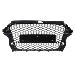Grila fara emblema Audi A3 S3 8V (2012 - 2016) RS Style negru lucios PDC - Img 5