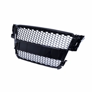 Grila fara emblema Audi A5 8T (2007 - 2011) 'RS Style' negru lucios
