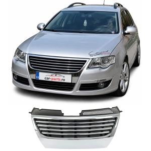 Grila sport fara emblema VW Passat B6 3C crom negru - Img 6