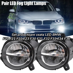 Proiectoare ceata BMW F20 F21 F22 F23 F30 F31 F32 F33 F34 F36 cu LED clar