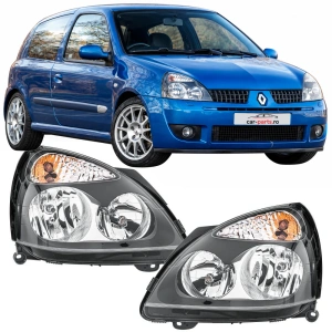 Set faruri Renault Clio II facelift look negru