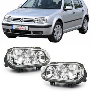 Set faruri VW Golf 4 look crom