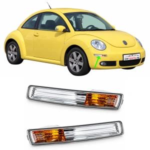 Set semnalizari bara fata VW Beetle (2005 - 2010) alb
