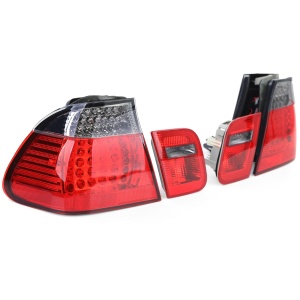 Stopuri BMW E46 NFL sedan LED rosu fumuriu - Img 2