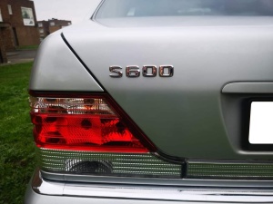 Stopuri Mercedes S-Klasse W140 facelift rosu fumuriu - Img 7