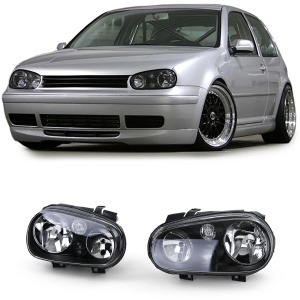 Faruri VW Golf 4 look negru - Img 1