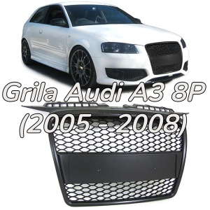 Grila Audi A3 8P (2005 - 2008) 'RS Style' negru mat