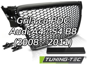 Grila Audi A4 S4 B8 (2008 - 2011) 'RS Style' negru mat