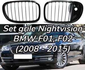 Grila BMW F01, F02 Nightvision negru lucios