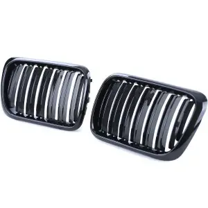 Grila dubla BMW E36 FL facelift M-Look negru lucios - Img 3