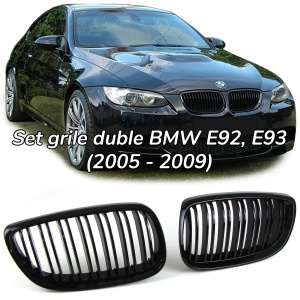 Grila dubla BMW E92 E93 NFL M-LOOK negru lucios - Img 1