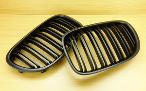 Grila dubla BMW F01 F02 M-LOOK negru mat - Img 3