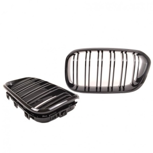 Grila dubla BMW F20 F21 FL (2015 - 2018) M-LOOK negru lucios - Img 4