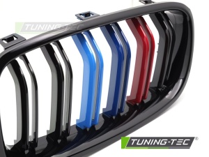 Grila dubla BMW F30 F31 M-Power negru lucios - Img 4