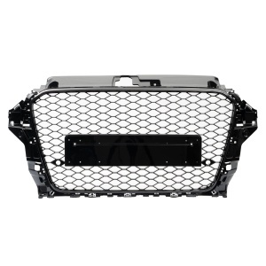 Grila fara emblema Audi A3 S3 8V (2012 - 2016) RS Style negru lucios PDC - Img 2