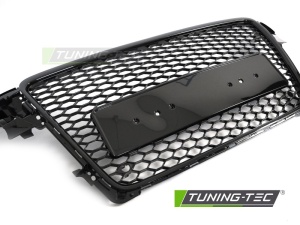 Grila fara emblema Audi A4 S4 B8 (2008 - 2011) 'RS Style' negru lucios PDC - Img 3