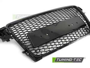 Grila fara emblema Audi A4 S4 B8 (2008 - 2011) 'RS Style' negru lucios PDC - Img 3