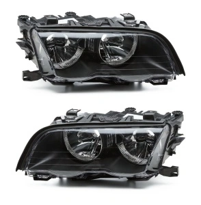 Set faruri BMW E46 NFL look negru - Img 2