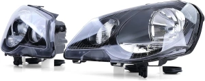 Set faruri VW Polo IV 9N3 look negru - Img 2