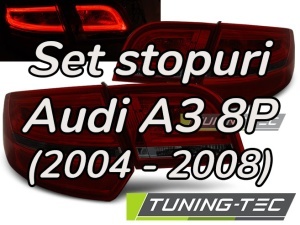 Stopuri Audi A3 8P Sportback (2004 - 2008) LED rosu fumuriu