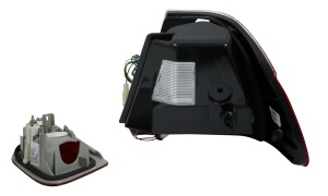 Stopuri BMW E46 FL sedan rosu clar LED - Img 4