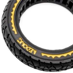 Cauciuc plin 10x2.125-6.5 off-road pentru trotinete electrice Ninebot D18E/D28E/D38E/F20/F25/F30/F40, Xiaomi Mi 4/Mi 4 Lite 2nd/Mi 4 Ultra, Navee N20/N40, Nedong, Negru/Galben - Img 5