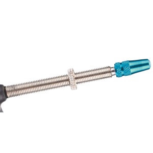 Set 5 capace valve Presta pentru biciclete, Greluma, Albastru deschis - Img 3