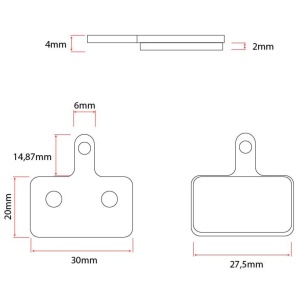 Set plăcuțe frână pentru biciclete și trotinete electrice Kukirin G3 Pro/G2 Master/G4, Kaabo Wolf Warrior/Wolf Warrior 11, Joyor S5/T6/T10, Cupru, eWheel - Img 2