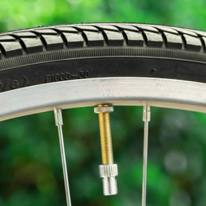 Adaptor valvă Presta (SV) în valvă Auto/Schrader (AV) pentru biciclete, HZJD, Argintiu - Img 3