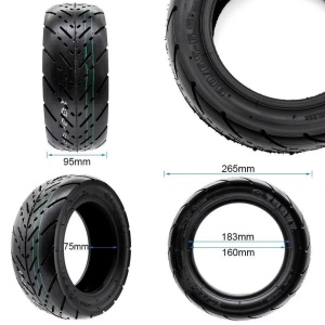 Cauciuc tubeless 90/65-6.5 pentru trotinete electrice Kukirin G4, Nami Blast Max, Nami Viper Burn E-2 Max, Tuovt - Img 2