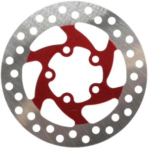 Disc frână 120 mm cu 5 prinderi pentru trotinete electrice Xiaomi Mi Pro, Xiaomi Mi Pro 2, Joyor GS5, Joyor GS9 + 5 șuruburi, eWheel, Roșu