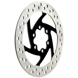 Disc frână 120 mm cu 6 prinderi pentru trotinete electrice Zero 8X, Joyor X1/X5S/Y5S/Y6S + 6 șuruburi, eWheel, Negru - Img 4