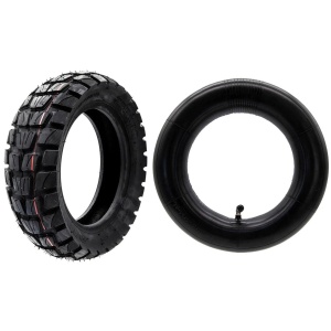 Pachet PROMO: 1 x Cauciuc off-road 10x3.0-6 | 255x80 | 80/65-6 + 1 x Cameră 10x3 | 255x80 | 80/65-6 cu valvă îndoită la 90 de grade, pentru trotinete electrice Kukirin G3 Pro/M4/M4 Pro, Kugoo M4/M4 Pro