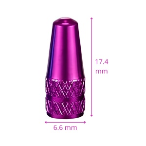 Set 5 capace valve Presta pentru biciclete, Greluma, Mov - Img 2
