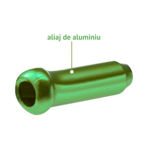 Set 6 capete cablu frână, HZJD, Verde - Img 2