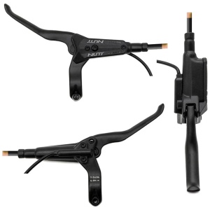 Set frâne hidraulice Nutt, kit A5-D, Față-Stângă + Spate-Dreapta: 2 x etrieri + 2 x manete frână, compatibil cu trotinete electrice Kukirin G4 - Img 5
