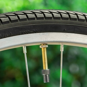 Adaptor valvă Presta (SV) în valvă Auto/Schrader (AV) pentru biciclete, HZJD, Gri - Img 3