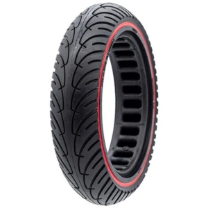 Cauciuc plin 8.5x2-6.1 | 8 ½ x 2 | 50/75-6.1 pentru trotinete electrice Xiaomi Mi M365, Xiaomi Mi Pro 2, Juicease E1 Tuya, Aovopro 365GO, Motus Scooty 8.5, Nedong, Negru cu dungă roșie