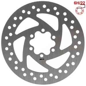 Disc frână 145 mm cu 6 prinderi pentru trotinete electrice Joyor Y5S, Joyor Y6S, Joyor Y8S, Joyor Y10 + 6 șuruburi, eWheel, Argintiu - Img 3