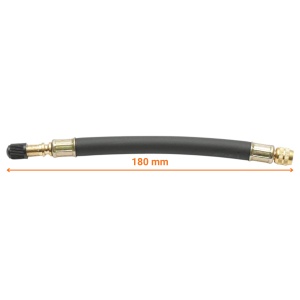 Prelungitor valvă 180 mm, flexibil, din cauciuc, compatibil cu valve auto (Schrader) - Img 2